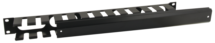 Kovový horizontálny káblový organizér do racku 19" 1U s krytom EC-13184